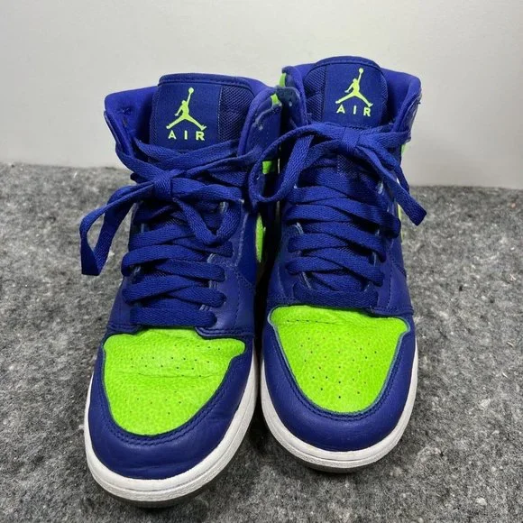 Nike Air Jordan 1 Retro High PS Kids Concord Electric Green Blue 705300-407 4.5Y - Picture 11 of 16